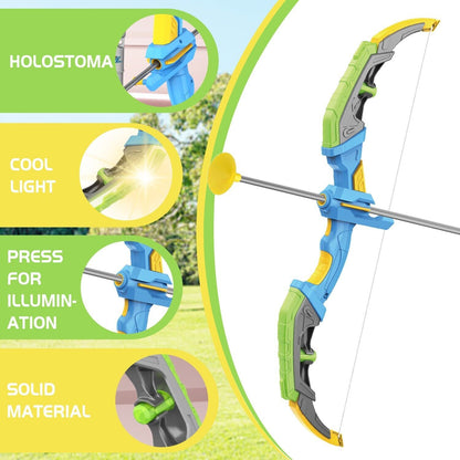 DE Bow & Arrow Toy Set, LED-lit Archery Toy,10 Suction Cup Arrows, Targets And Arrow Holders, Indoor And Outdoor Children's Toys Suitable For Boys And Girls.Logistics Is Randomly Sent By DHL,DPD
