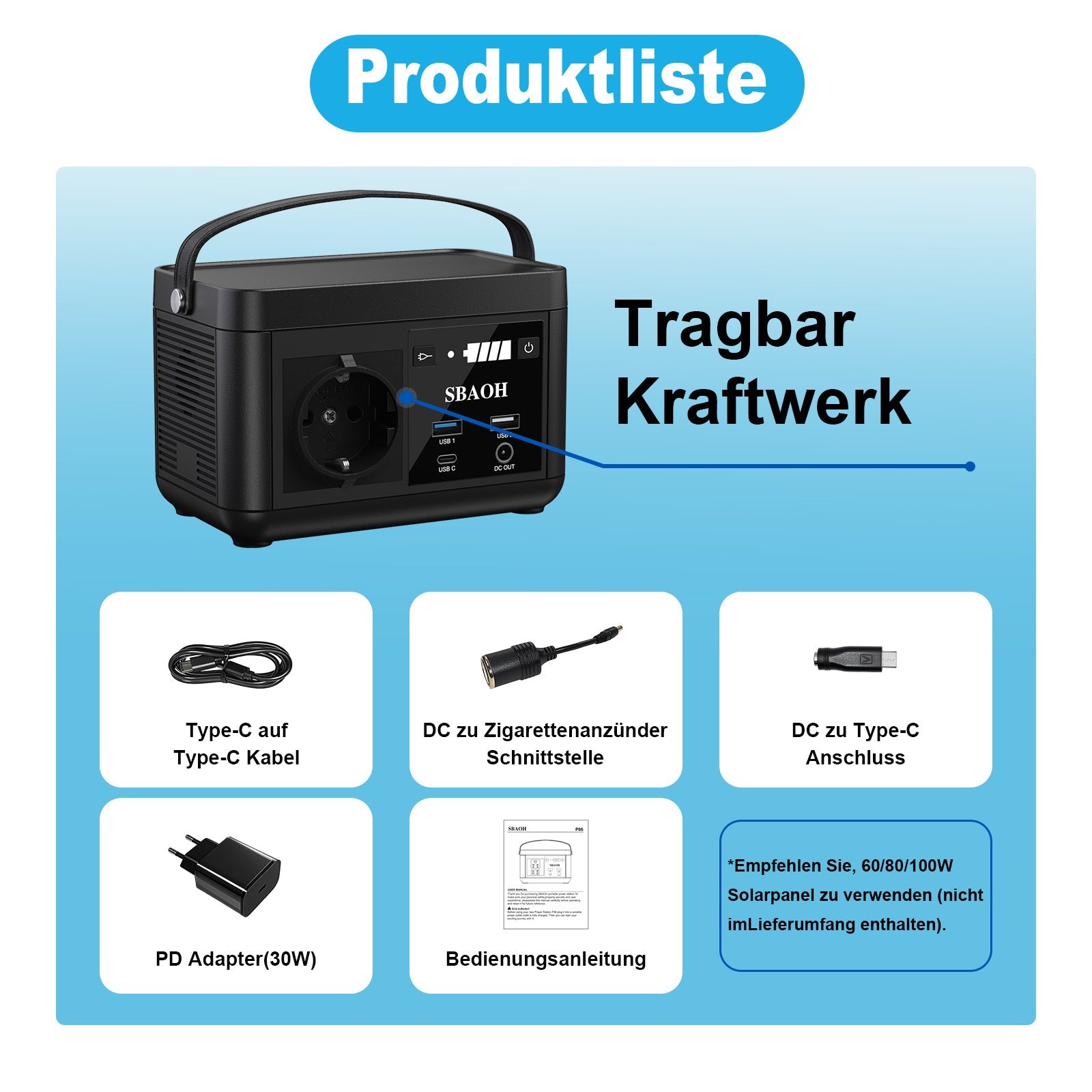 Portable Power Station,120W 88.8Wh Lithium Battery Solar Generator Quick Charge 230V AC Outlets DC Ports And LED Flashlight,Solar Panel Is Not Included Love Local Jewelry